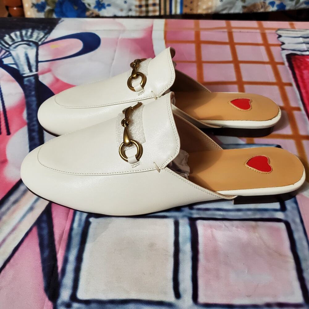 Women Mules Leather Slip On Mule Backless Low Heel Loafers Slide Slippers sz 9 - Picture 7 of 12